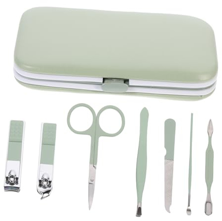 Healeved Kit de Manucure Professionnel Étui de Rangement Pu Portable en Acier Inoxydable Multi-fonction pour Usage Domestique et Voyage