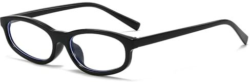 Long Keeper Oval Blaulichtfilter Brille Damen Kleine 90er Jahre Anti Blaulicht Computerbrille BlauLicht Blockierende Brille Retro Katzenauge Gamingbrille
