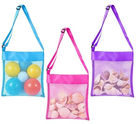 Bolsa Playa para Juguetes 3 Piezas De Almacenaje para Recogida De Conchas