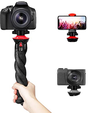 Trípode para cámara, trípode Flexible Fotopro, trípodes para teléfono con Clip de teléfono para iPhone XS MAX, Samsung, trípode para cámara, réflex Digital sin Espejo Sony Nikon Canon