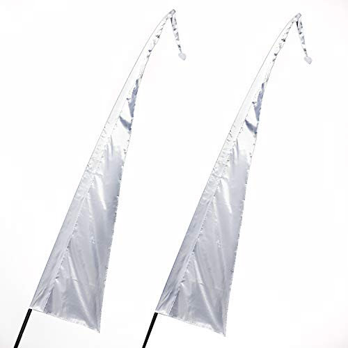 Pink Pineapple Festival Fahnen Stoff: Fahnenstoff aus bunter Fallschirmseide zirka 5 Meter hoch - Fahnenmasten für Rundbogenfahne nicht enthalten Garten Fahnen in vielen Farben erhältlich - Weiß