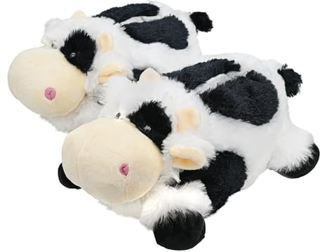 Onmygogo Tierhausschuhe Damen Plüsch Pantoffeln Kostüme Hausschuhe mit Tierdesign