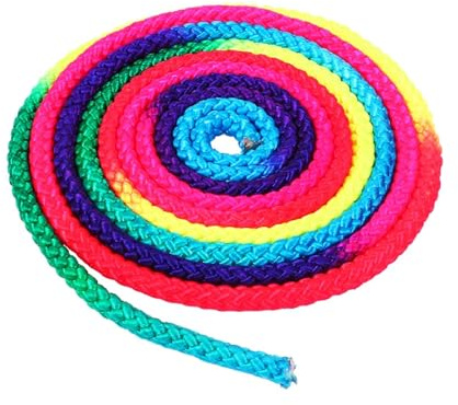 DEWIN Cuerda Gimnástica, Arco Iris Color Gimnasia Rítmica Cuerda Sólida Cuerda de Entrenamiento de Competición