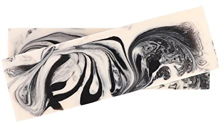 Buddha4all Resin Knife Scales Streaked Scales Fixed Blade Hunting Knife Pair Handles Material for Knifes (Marble)