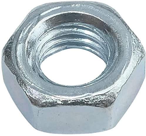 AERZETIX - C45711 - Lot de 100 - Écrous hexagonaux 6 pans - pièces métalliques/détachées/serrage/assemblage - en acier zingué - filetage M5 métrique femelle - bricolage - couleur argent