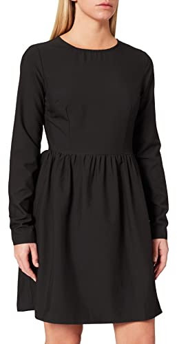NA-KD Long Sleeve Mini Dress Vestido Informal, Negro, 36 para Mujer