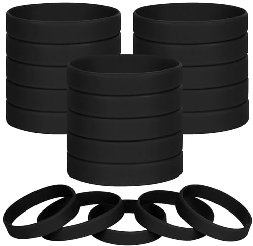 LVNRIDS 100 Stück Silikon Armbänder, Sport Party Gummi Elastic Armband Großhandel Bulk-Armband für Kinder Erwachsene
