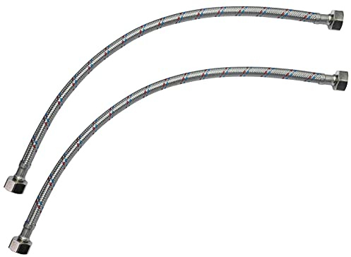 AERZETIX - C50979 - Satz von 2 - Flexibler anschlussschlauch - flexschlauch - 400mm - 1/2 - weiblich weiblich - wasserhahn gesundheitlichen mischbatterie küche badezimmer sanitär