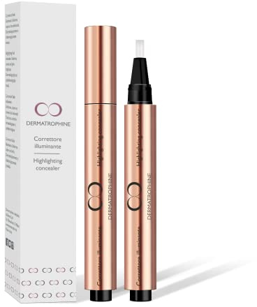 Dermatrophine Pro - Correttore Illuminante Scuro | Correttore Occhiaie E Correttore Occhi | Correttore Viso Per Un Effetto Idratante | Correttore Per Un Make Up Illuminante E Naturale | Cancella Età