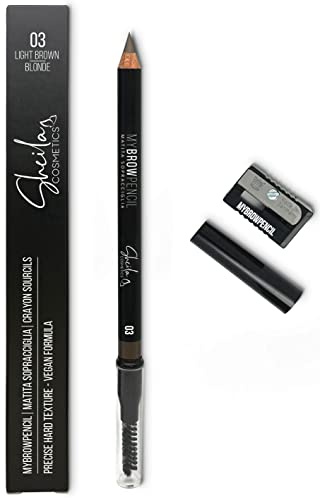 Sheila Cosmetics My Brow Pencil, lápiz de cejas con fórmula firme, testado dermatológicamente, incluye sacapuntas, fabricado en Italia (03 Light Brown/Blonde)