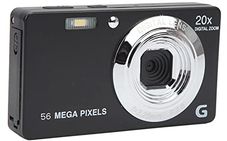 Fotocamera digitale 4K, 56MP 20x zoom digitale fotocamera economica, fotocamera da viaggio da 2,7 pollici, flash integrato, supporta schede di memoria fino a 128 GB, buona scelta per principianti