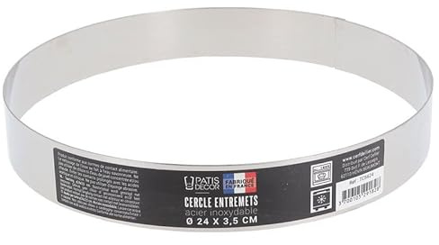 Cercle à entremets inox H 3,5 cm Ø 24 cm