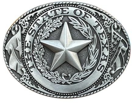 fomissky-sisa Longhorn Texas Gürtelschnalle Herren, Neuheit Country Western Cowboy Gürtelschnallen groß, Silber - der Staat Texas, Durchschnittlich
