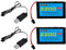 AMZZN 2PCS 7.2V 2200mah AA NiMH Battery with SM-2P Plug and 2PCS USB Charging Cable for Huina 1550 550 RC Excavator, Car, Truck, Engineering Vehicle, TR-211 RC Toy Car Battery