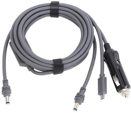 SEAFRONT Cavo Coassiale RG6 15 M 49,2FT Cavo Coassiale RG6 18AWG Cavo Satellitare 3 in 1 Cavo DC Tipo C 12V 24V a DC Cavo Impermeabile per 65W PD
