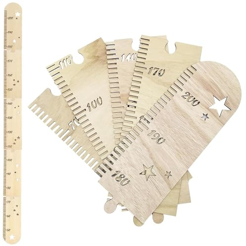 Gurxi Messlatte Kinder Holz Messlatte Kinder Personalisiert Baby Dekoration Für Kinderzimmer Personalisiertes Baby Grössenmesser Kinder Höhentabelle Für Kinder 50-200 Cm