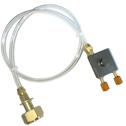 Happyyami Gas-Adapter Metall Mit Selbstschließendem Ventil Sicherer Gastank-konverter Für Camping Gaskocher Kompatibel Mit Flachgasbehältern Und Lpg-Flaschen Wiederbefüllbar Outdoor Gas-ansc