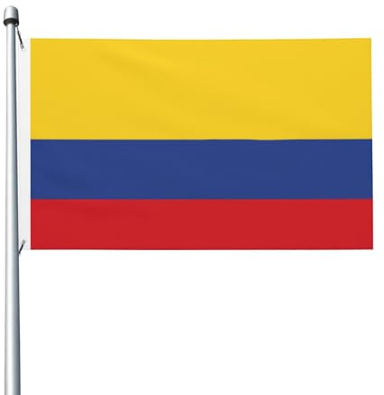 Drapeau de la Colombie 9,6 x 12,7 cm double face – Bannière d'extérieur robuste et décorative, idéale pour le jardin, la chambre et la décoration de fête