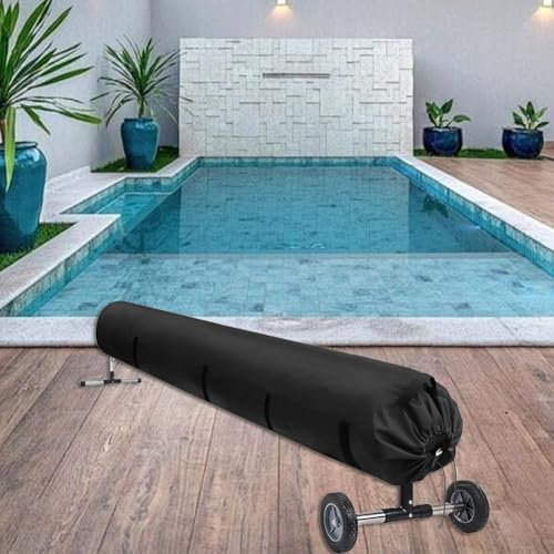 Swimming Pool Solar Reel Cover, Waterproof Pool Solar Reel Dust Cover, With Drawstring And Straps, For Above Ground And Inground Swimming Pools(20FT)