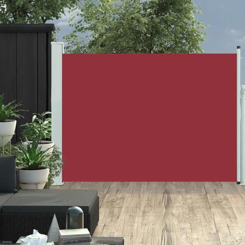 Pangshiyuan - Toldo lateral extensible, 100 x 500 cm, color rojo, jiangboyue-48385