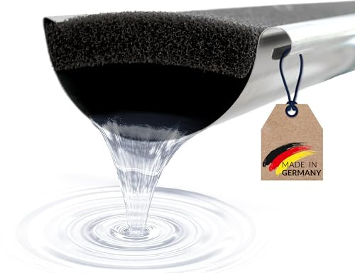 RinnenSchaum Dachrinnenschutz – 1 Dachrinnen Laubschutz, 1,2 m x 150 mm | Laubschutz Dachrinne gegen Laub, Nadeln & Moos, UV und Frostbeständige, selbstreinigende Dachrinnenabdeckung, Made in Germany
