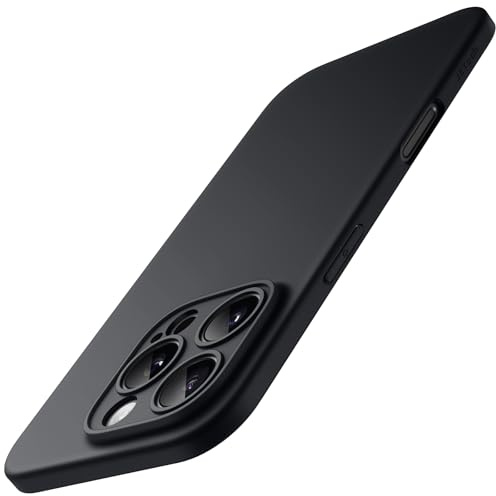 JETech Slim Case for iPhone 16 Pro Max, Black Titanium | Camera Lens Protection, Ultra-Thin Matte Finish, Lightweight Minimalist Design
