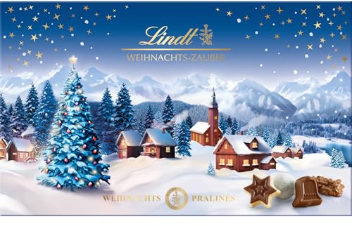 Lindt Schokolade | Weihnachts-Zauber Pralinés | 200g | 19 weihnachtliche Pralinés in 8 köstlichen Sorten, teilweise mit Alkohol | edles Pralinen-Geschenk zu Weihnachten