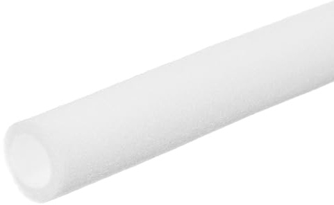 PATIKIL 1 Stück Rohrisolierung Schaumstoff 2m Lange, 28mm ID x 38mm OD Isolierung Rohr Schaumstoffschlauch für Heizung Sanitär Heizungsrohr Schwimmbadgriff (Weiß)