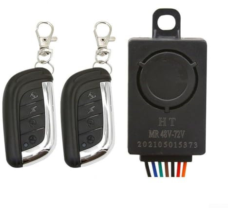 Besshepplo Antifurto a distanza per auto, sistema di protezione antifurto per veicoli, blocco antifurto intelligente con doppi telecomandi 36 72 V per la sicurezza dei veicoli elettrici (B)