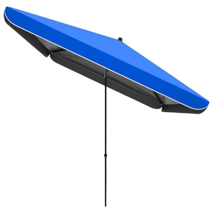 Parasol de terrasse rectangulaire 6,6 x 6,6 Pieds, Parasol de Piscine extérieur, Parasol de Plage inclinable avec Protection UV pour marché, Piscine, Jardin, arrière-Cour, terrasse
