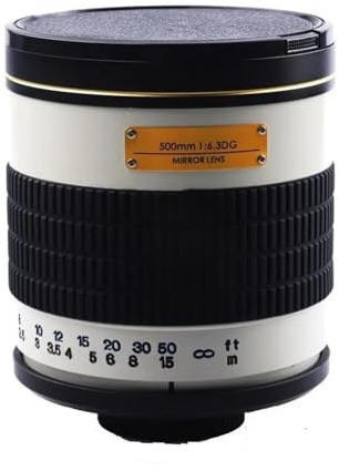 Lightdow 500mm F6.3 Manuell Teleobjektiv Spegelobjektiv Fullformatkamera Objektiv EF-fattning for Canon EOS Rebel T8i T7i Nikon Pentax Sony(A9,Nikon F)