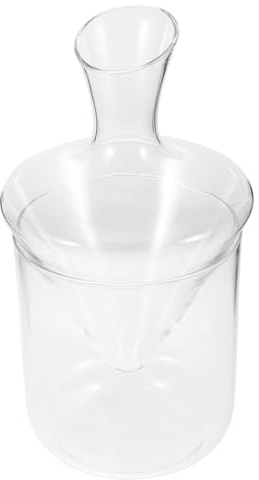 TOYANDONA Carafe à Vin Verre Transparent avec Seau à Glace Distributeur de Vin Rouge Oblique Élégant Design Créatif pour Maison et Bar