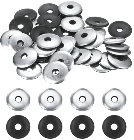 QUARKZMAN 120 Piezas Arandelas De Sellado De Goma EPDM Unidas 1/4 x 31/32 Arandelas De Goma Neopreno Con Hierro Galvanizado Para Tornillos Pernos Paneles Metálicos Maquinaria