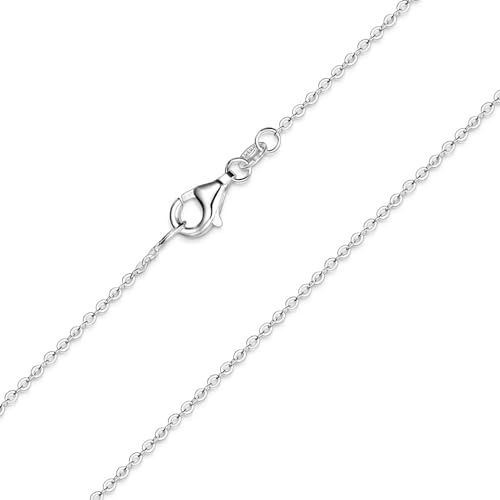 Feine Ankerkette 925 Sterling Silber - 1,2mm Halskette Damen K30 | Silberkette ohne Anhänger für Frauen und Mädchen in 40-80cm von MATERIA by Matthias Wagner