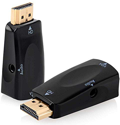 OcioDual Mini Adattatore Convertitore HD da HDTV Maschio a VGA Audio Jack Segnale HDTV