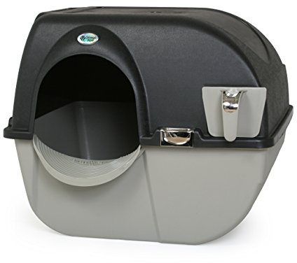 Omega Paw Elite Self Cleaning Roll 'n Clean Litter Box, Midnight Black, Large (EL-RA20-1)