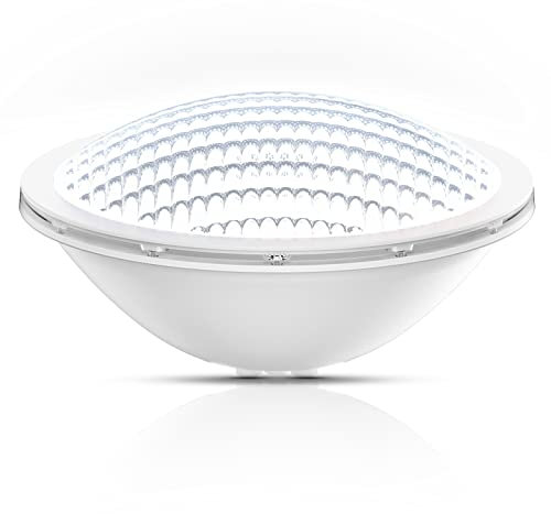 LyLmLe Luce Piscina PAR56 Fari LED per Piscine 18W Lampada Subacquea a led Illuminazione, 1800lm, 120°angolo del fascio, Impermeabile IP68, 12V DC/AC, 6000K Bianco Freddo