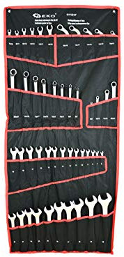 BSD Groß Satiniert Schraubenschlüssel Set - Maulringschlüsselsatz, TORX Ringschlüsselsatz, Doppelringschlüsselsatz Gekröpft, Halbmond Ringschlüsselsatz C-Förmig, Offener Ringschlüsselatz - 47 Teilig