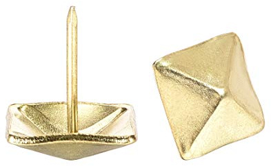sourcing map 10Stk.Polsternägel 19mm Vierkantkopf 21mm Antike Möbelnägel Gold
