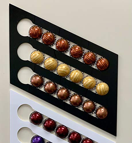 BHPSRL Porta capsule compatibile vertuo nespresso 18 capsule in plexiglass colore nero lucido