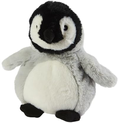 Warmies Baby-Pinguin-Plüschtier in Juniorgröße, schwerer Teddy mit leichtem Duft nach getrocknetem französischem Lavendel, warmes oder kaltes Kuscheltier zur Angst- und Stresslinderung
