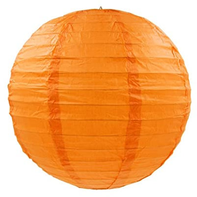 10-50 cm Runde China Papierlaterne Hochzeit Geburtstagsfeier Dekoration DIY Geschenk Handwerk Lampion Hängende Laternenkugeln Partybedarf-Orange, 4 Zoll 10 cm