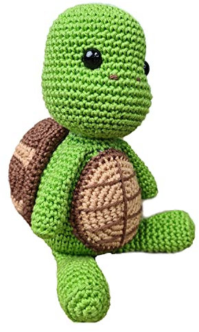 Hardicraft Häkelpaket Häkelset zum selber Machen mit Anleitung und Material für Schildkröte Siem, ca. 24 cm, Bunt