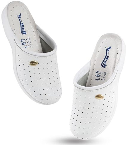 B-well Aerial Lady/Man Medizinische Schuhe Damen Clogs Krankenhaus Schuhe Damen Antibakteriall in den Größen 35-46 (Test, EU Schuhgrößensystem, Erwachsene, Numerisch, Weiß 39)