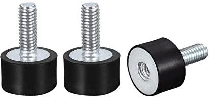 sourcing map 3 Stück Gummihalterungen M5 Stecker/Buchse Vibrationsisolator Stoßdämpfer D15mmxH10mm