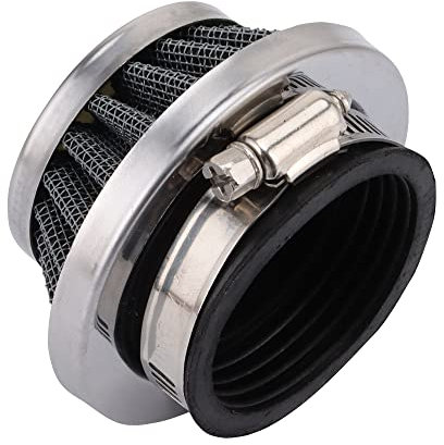 WOOSTAR 44mm Luftfilter Ersatz für 2 Takt 23ccm 33ccm 47ccm 49ccm Roller Mini Dirtbike Pocketbike Motorrad ATV Quad Go Kart Moped Silber