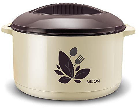 MILTON Orchid 10000 Inner Steel Casserole, 9.64 litres, Dark Brown | PU Insulated | BPA Free |Odour Proof | Food Grade | Easy to Carry | Easy to Store | Ideal for Chapatti | Roti | Curd Maker
