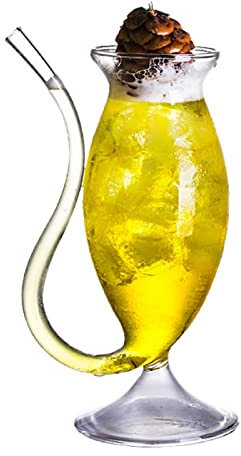 EdirFtra Copas de Oporto Sipper, Copa de Whisky de Vino, Copa de Jugo Transparente de Forma de Vampiro, Copa de Vidrio de Whisky, Copas de cóctel, Copas Creativas claras,7 oz