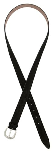 Ulla Popken Damen große Größen Übergrößen Plus Size Gürtel, Suede, Velourslederoptik, Metallic-Schließe schwarz 145 821761100-145