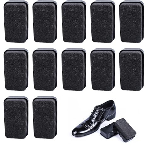 Schuhschwamm-Radierer | Lederpflege Schuhe Glanzschwamm | 12 Stück großer Sofort-Glanzschwamm, Lederstiefel- und Schuhputzschwamm Niktule